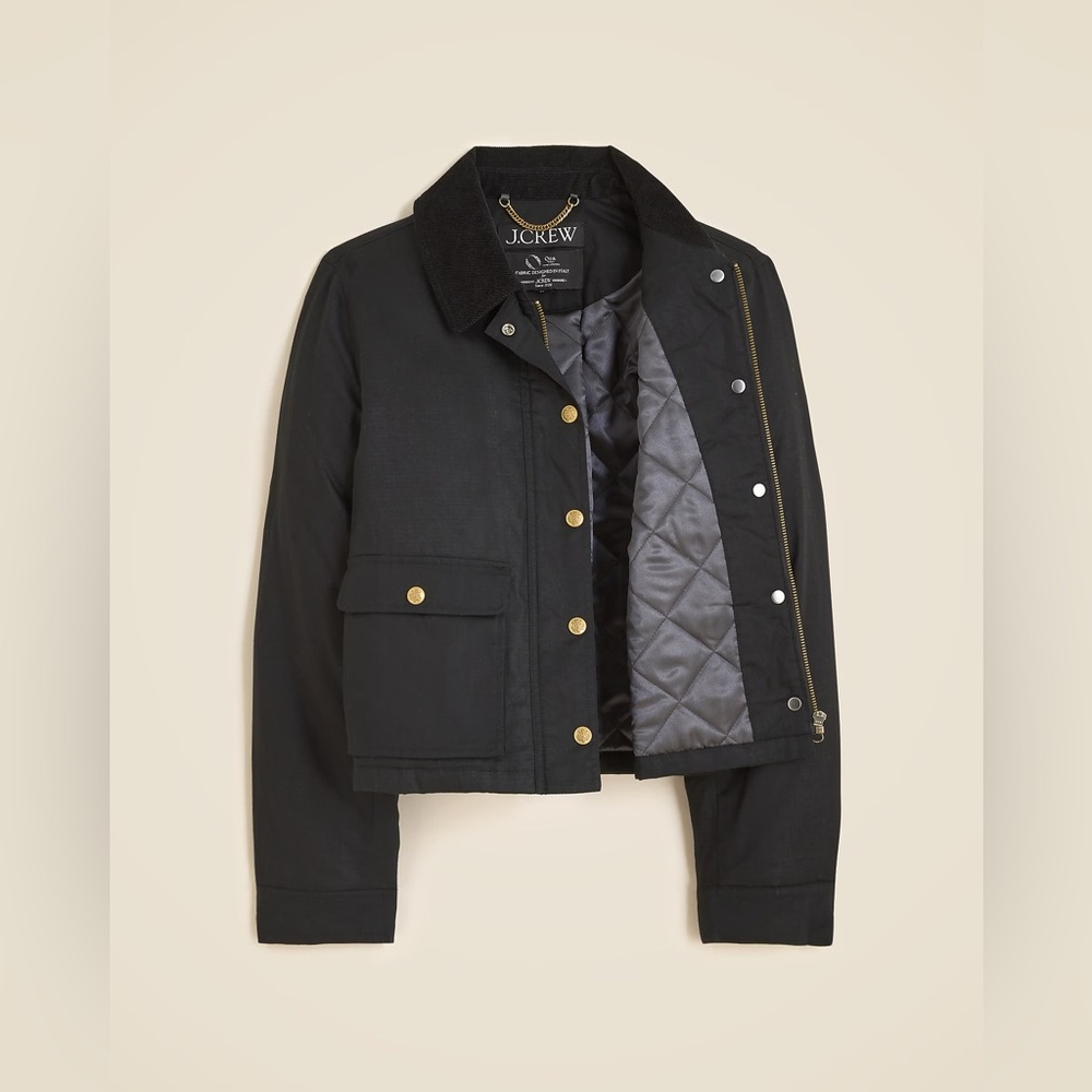 J. Crew Cropped Barn Jacket™ in ripstop cotton - Picture 2 of 5